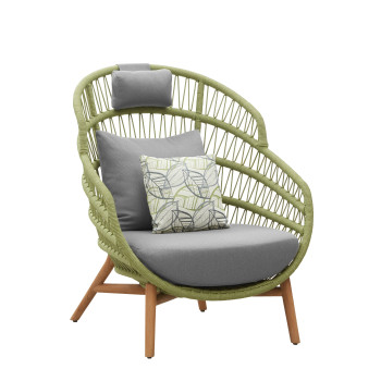 Крісло з високою спинкою (з подушками) HIGOLD VASCA 301526 / GREEN